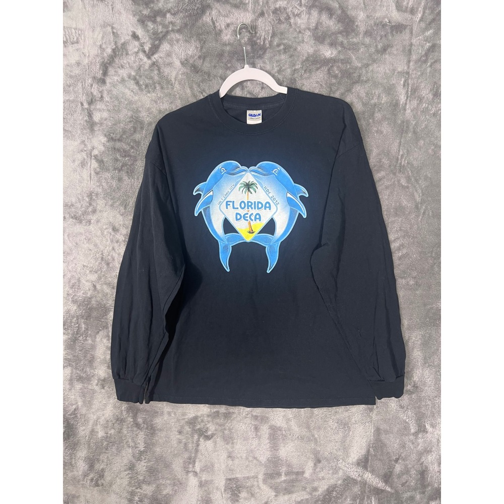 Gildan Florida DECA ICDC 2012 Salt Lake City Long Sleeve Shirt Black XL